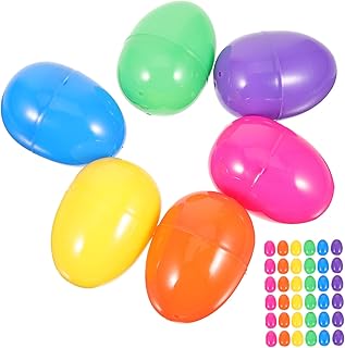 QUMIIRITY 50 Piezas Huevo de Pascua de Juguete Suave Huevo rellenable Tema Juguetes Pastel vacío Huevos vacios para llenar gallina poniendo Huevos de Juguete Pretender Huevos el plastico