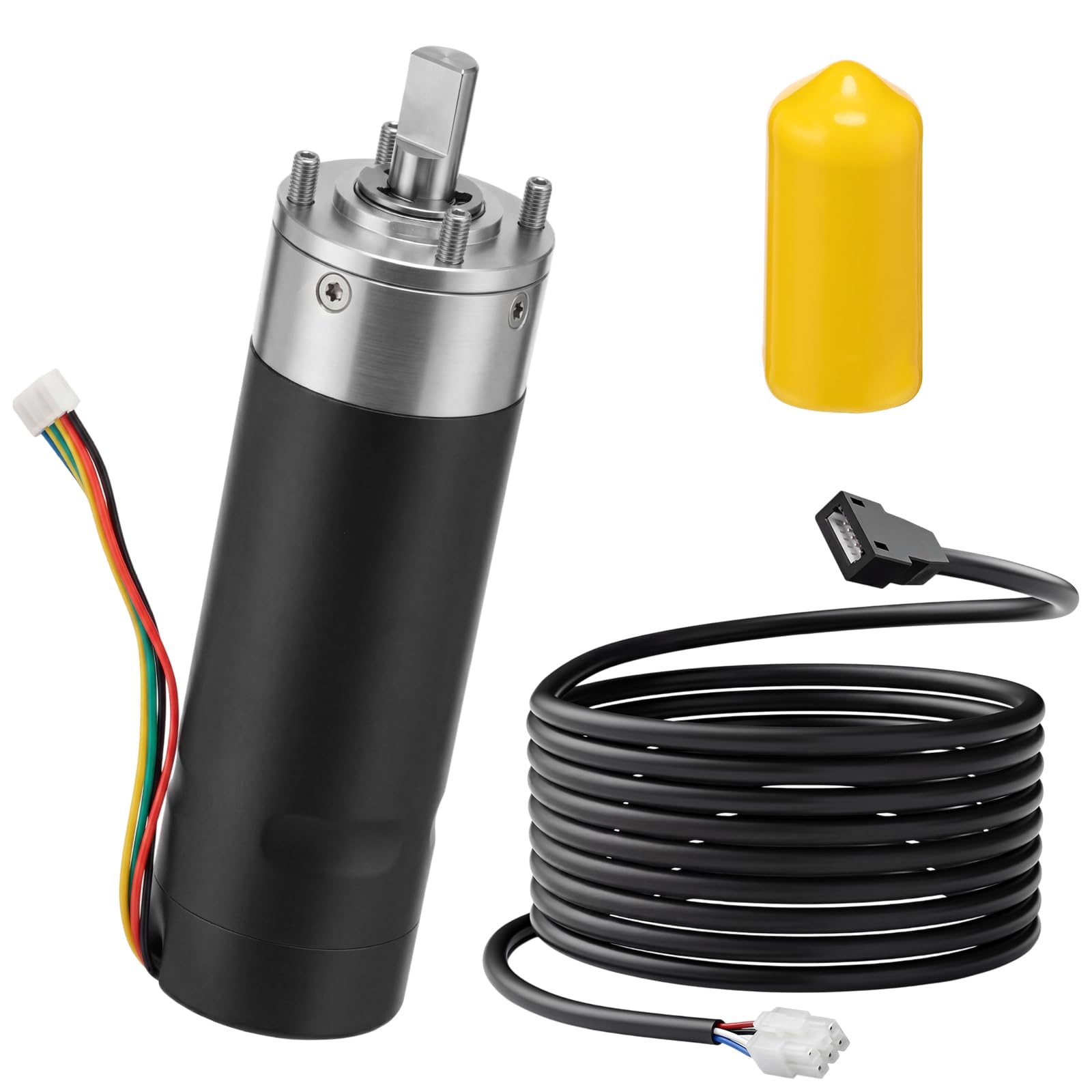 Lounsweer 2 Pack Rv Slide Out Motor Replacement for 236575 247768 Ig-42, 12v High Torque 300: 1 Gear Motor with 15 ft Wiring Harness, 10mm Shaft for Camper Trailer Slide-Out System