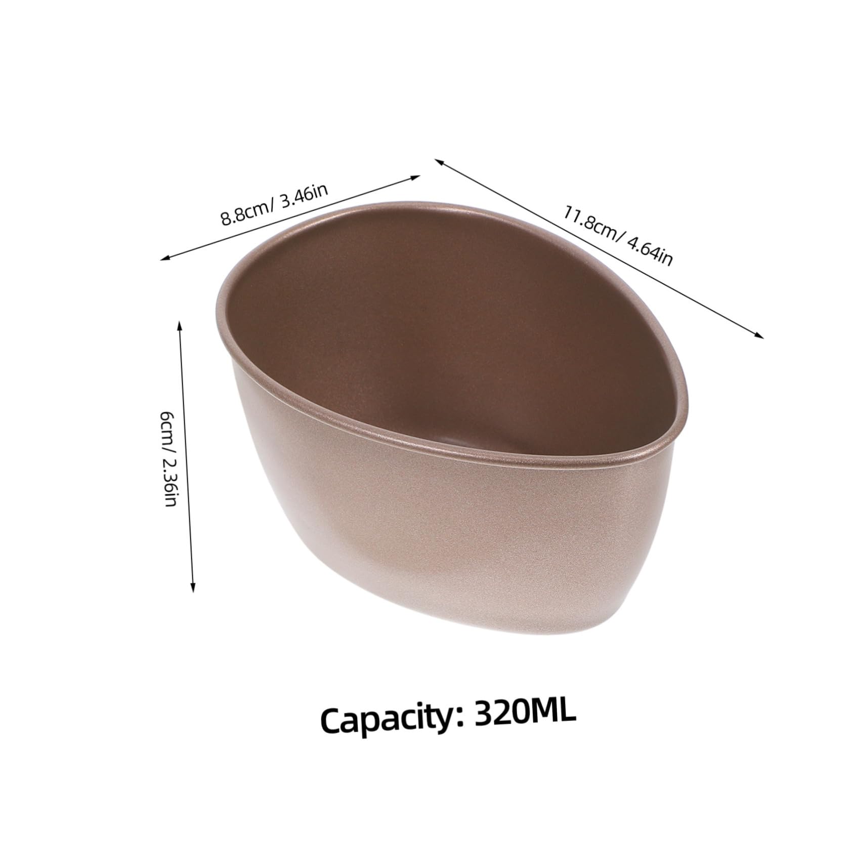 HEALLILY Mini Baking Cups Steamed Egg Bowl Lid 320ml Egg Cooker Carbon Steel Cake Pan Easy to Clean