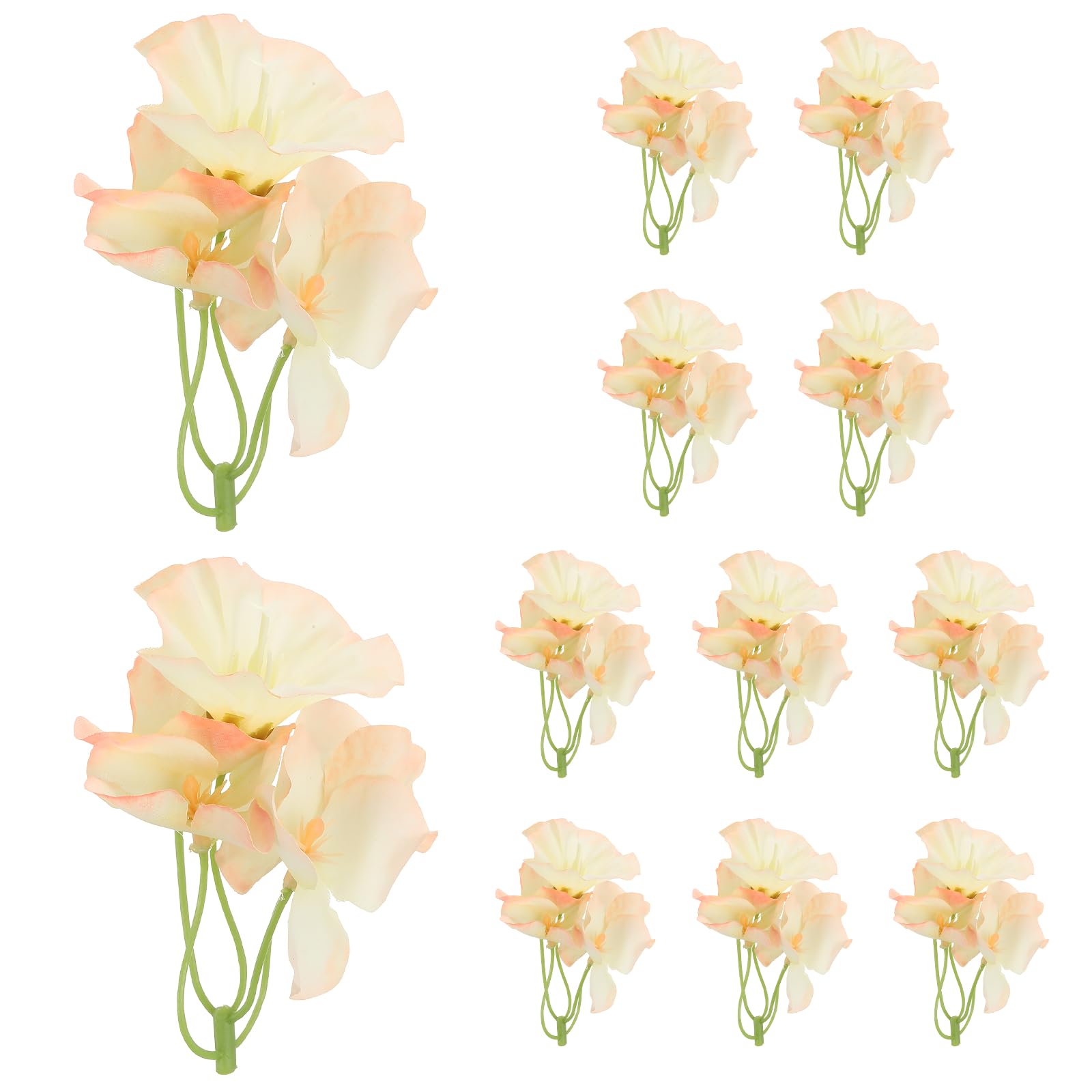 Fleur d'orchidée artificielle PATIKIL pour centre de table, 12 pcs hortensia rose-blanc