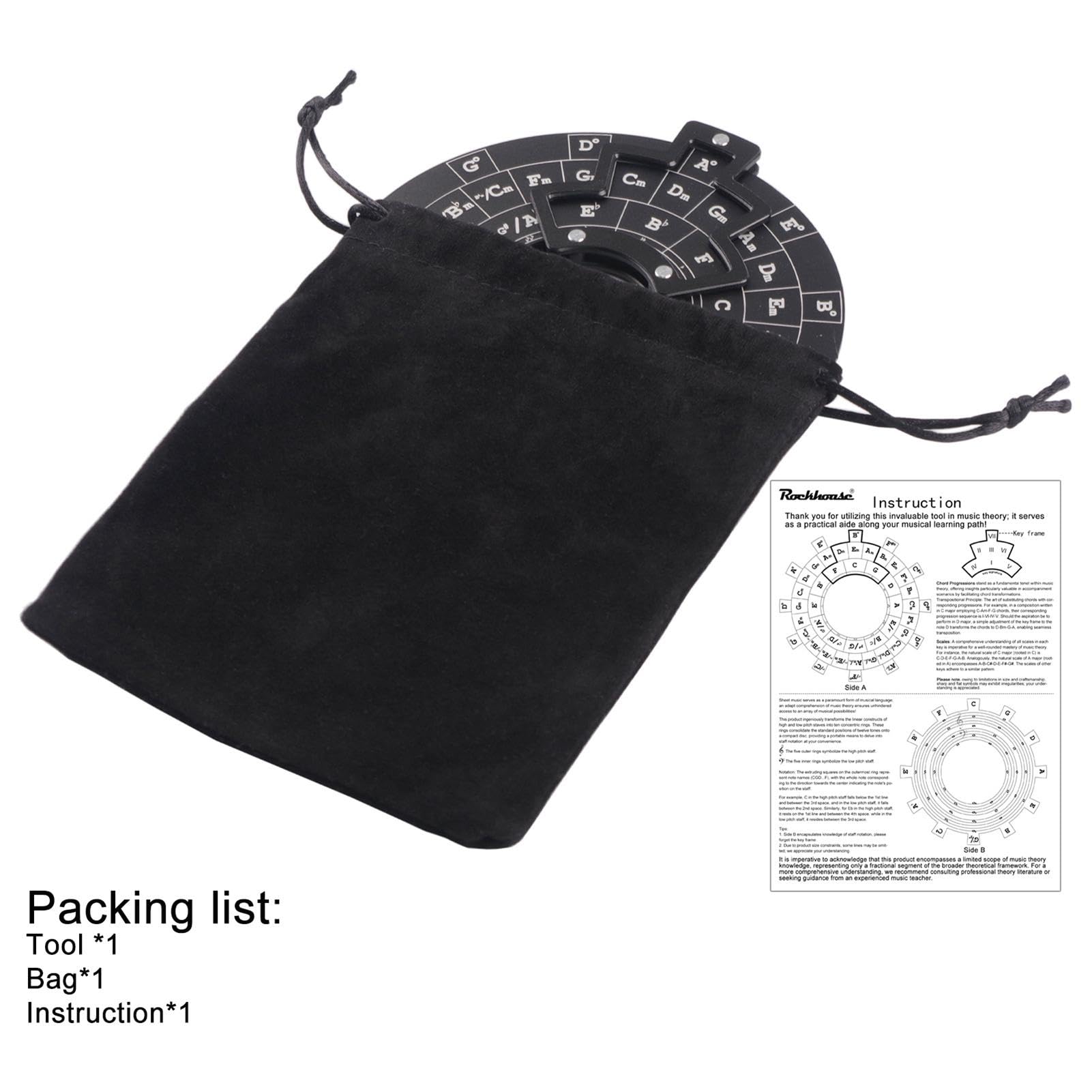 Cercle Des Quintes Roue D'accords Échelle D'accords Outil De Transposition D 'instrument Exploration Musicale Outil Indispensable Pour Les Accords Notes De Clé