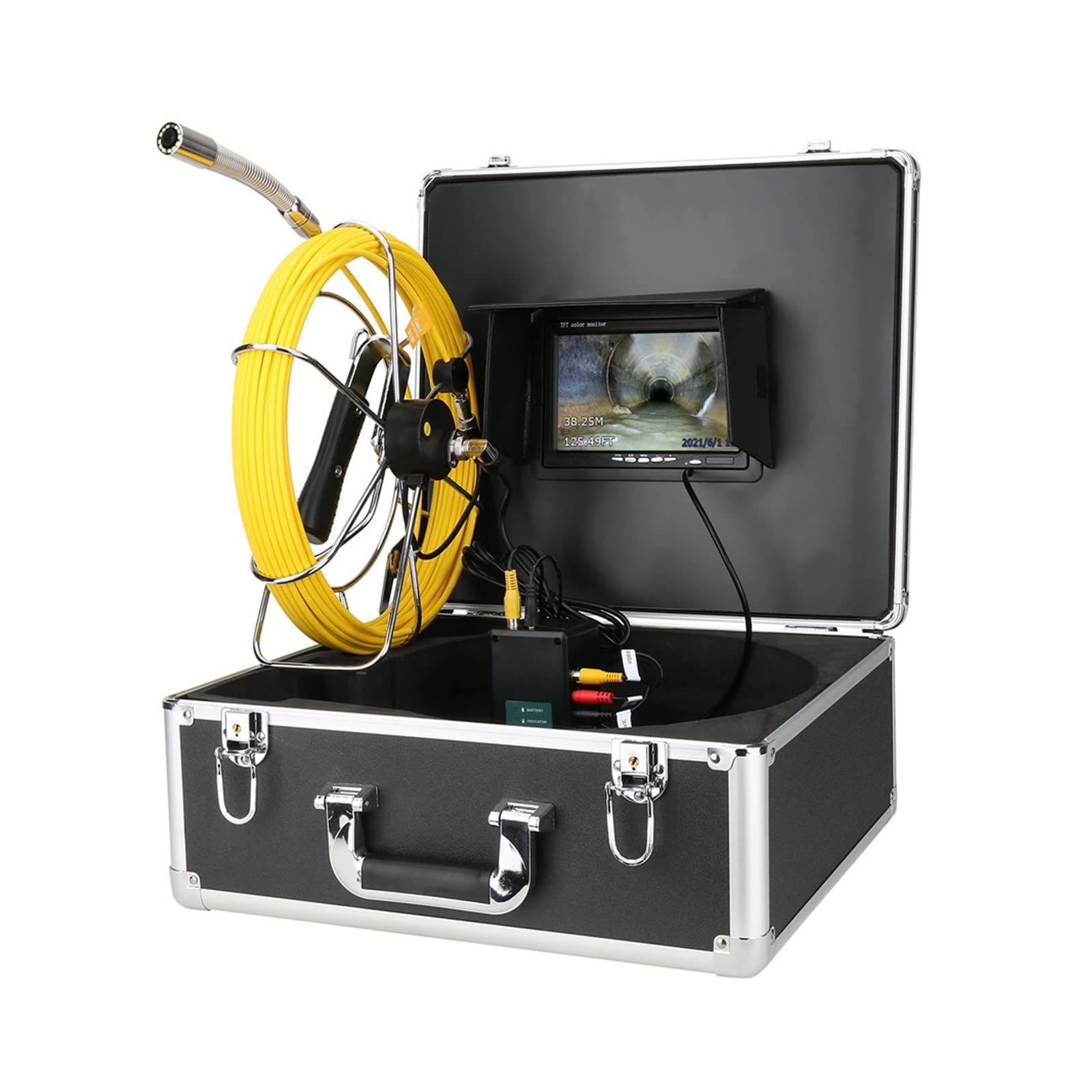 LNHHG Sewer Camera 7 Inch Drain Sewer Industrial Endoscope 20/30/40/50M Sewer Pipe Inspection Video Camera With 512HZ Transmitter Pipe Locator 22MM Camera