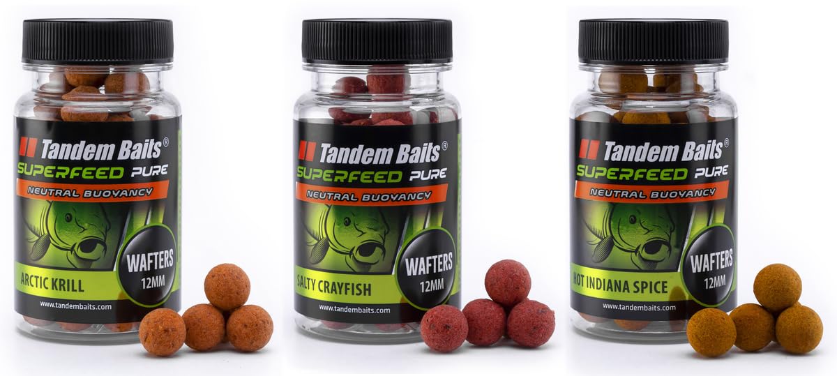 Tandem Baits Set of 3 SuperFeed Pure Wafters Flavour Mix FSL, 3 Flavour Mix FSL 12mm 30g