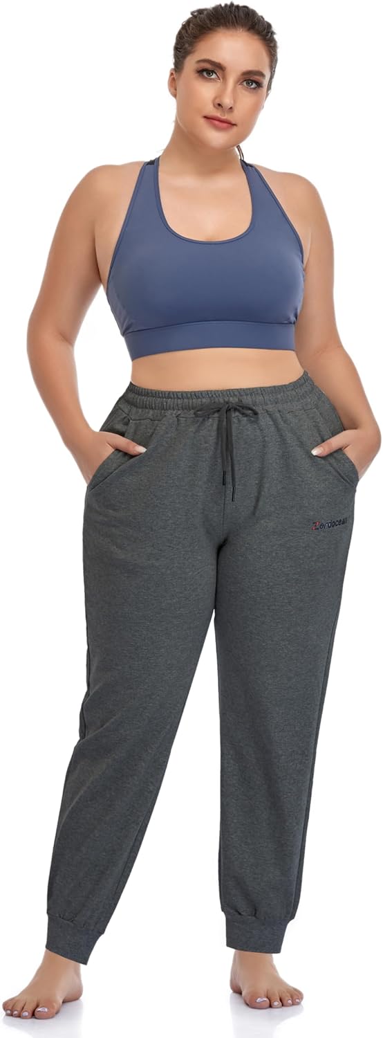 ZERDOCEAN Women's Plus Size Joggers Pants Active Sweatpants Tapered Workout Yoga Lounge Pants with Pockets - Image 5