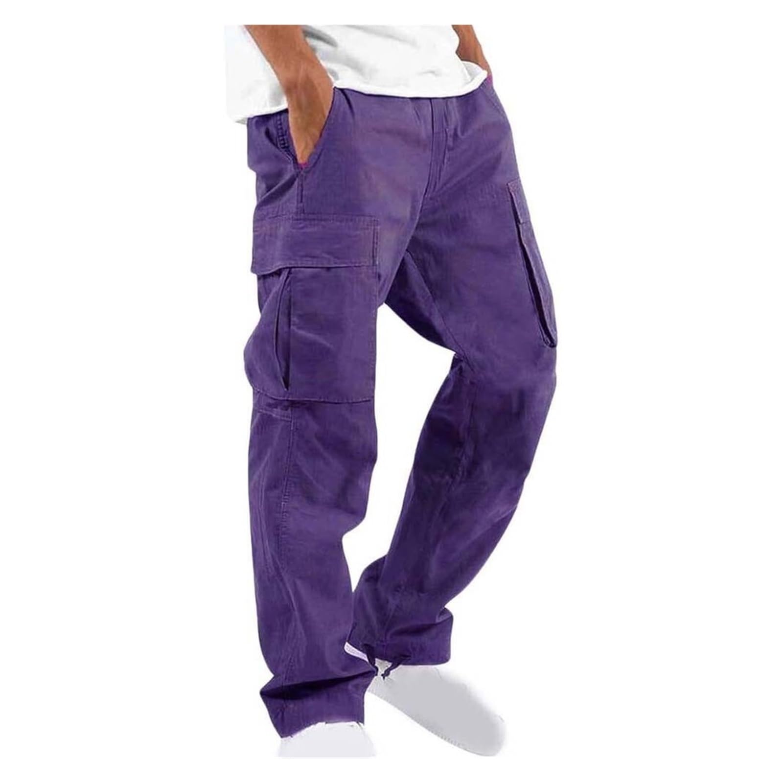 Jogginghose Cargohose Herren, Sport Hose Herren Langgröße Fitness Sweat Hosen Herren Elastischer Bund Mit Kordelzug Hose Taschen Casual Jogginghosen Sportkleidung, S-5XL