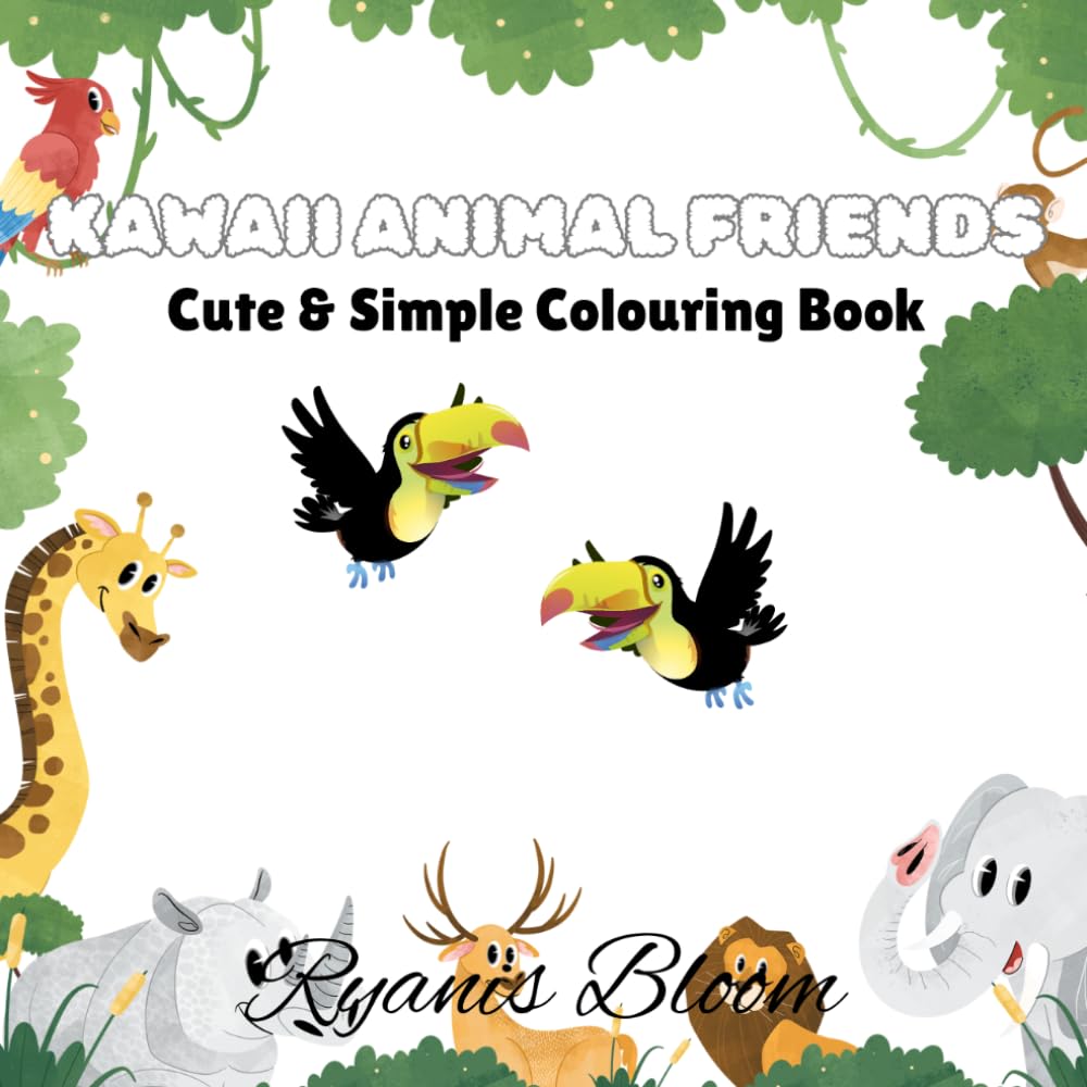 Kawaii Animal Friends: Cute & Simple Colouring Book