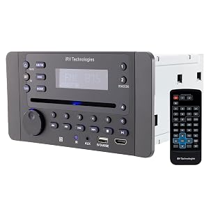 IRV Technology iRV62 Wallmount RV Stereo with Bluetooth HDMI ARC App Control FM AM DVD CD MP4 App