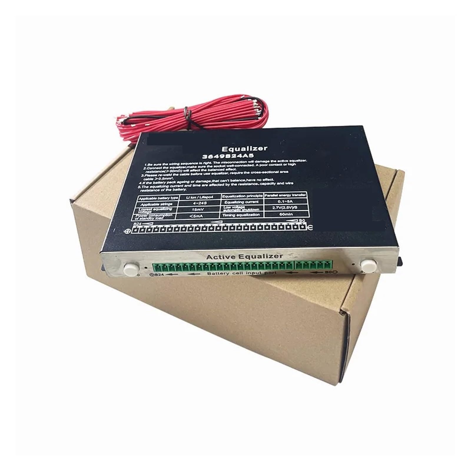 Batteria Equalizer 5A 8A Equalizzatore Attivo Bilanciatore Regola Errore di Tensione del Pacco Batteria 4~24S Equalizzatore Attivo Bilanciatore della Batteria al Litio(4S-24S 5A with Case)