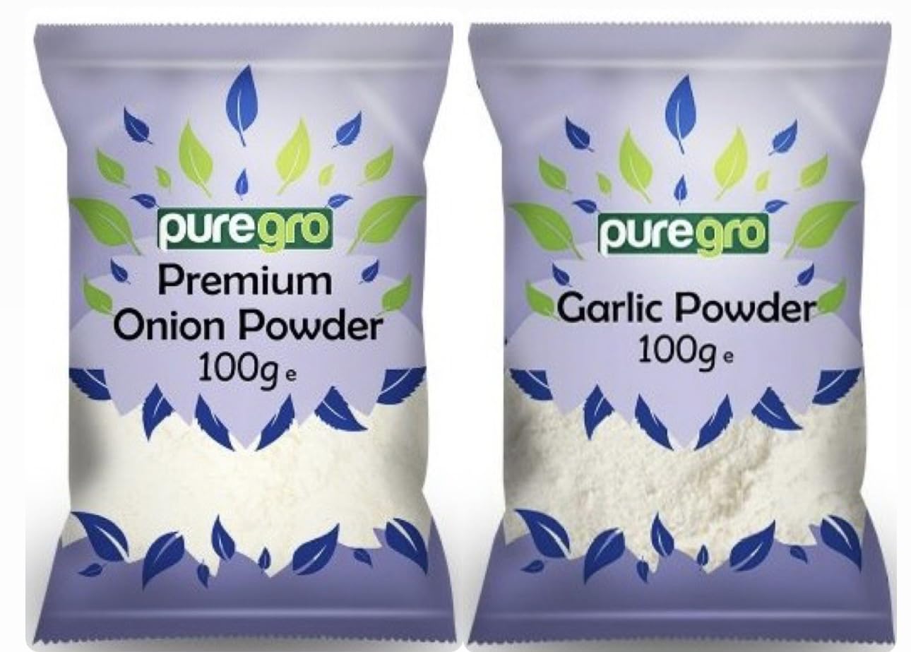 Puregro Seasoning Combo Pack of Garlic & Onion Powder 100g ¦ Twin Pack ¦ Each ONE.