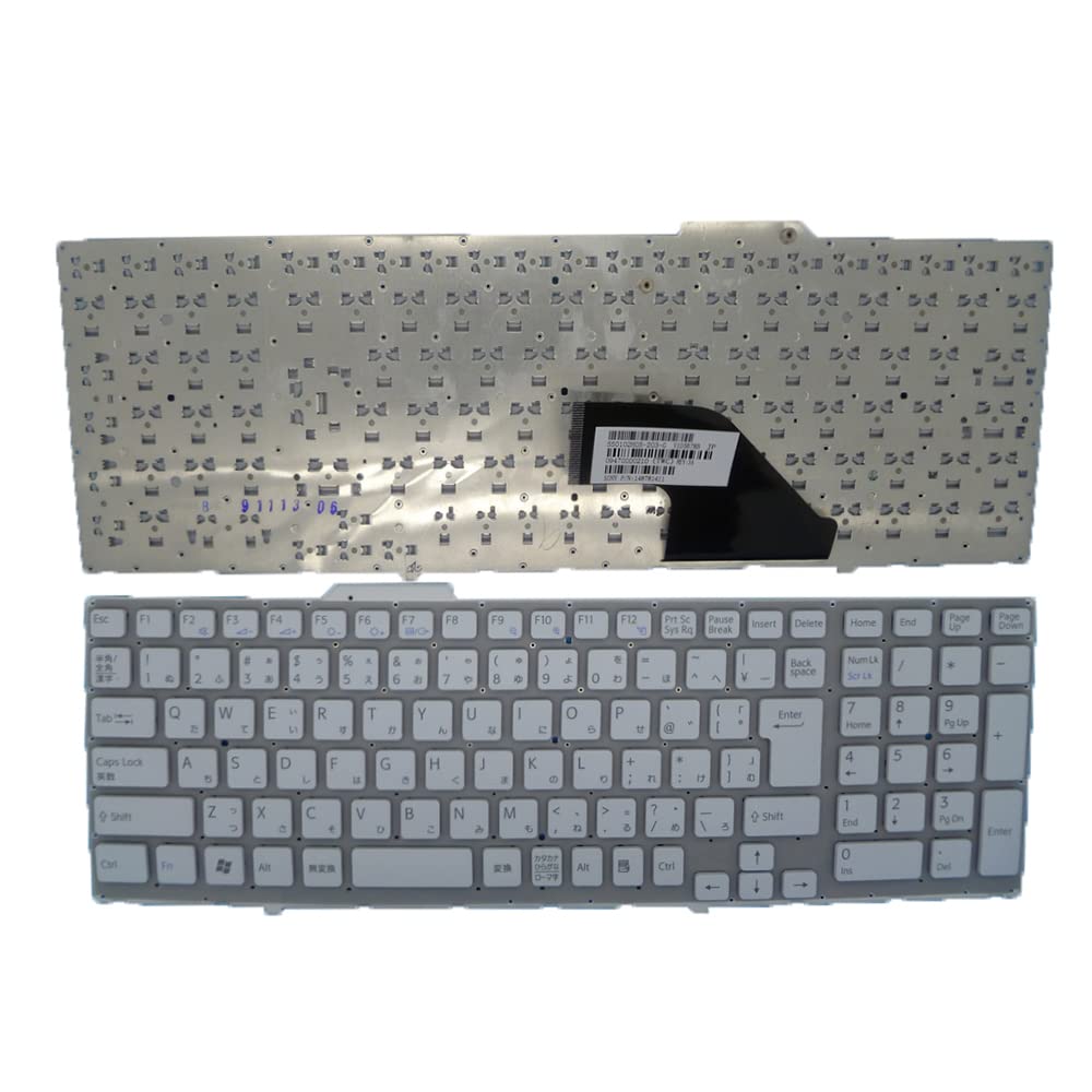 Laptop Keyboard for Sony VPCF VPCF1 VPCF11 VPCF12 VPCF13 V105678A 148781411 550102H05-203-G Japanese JP White