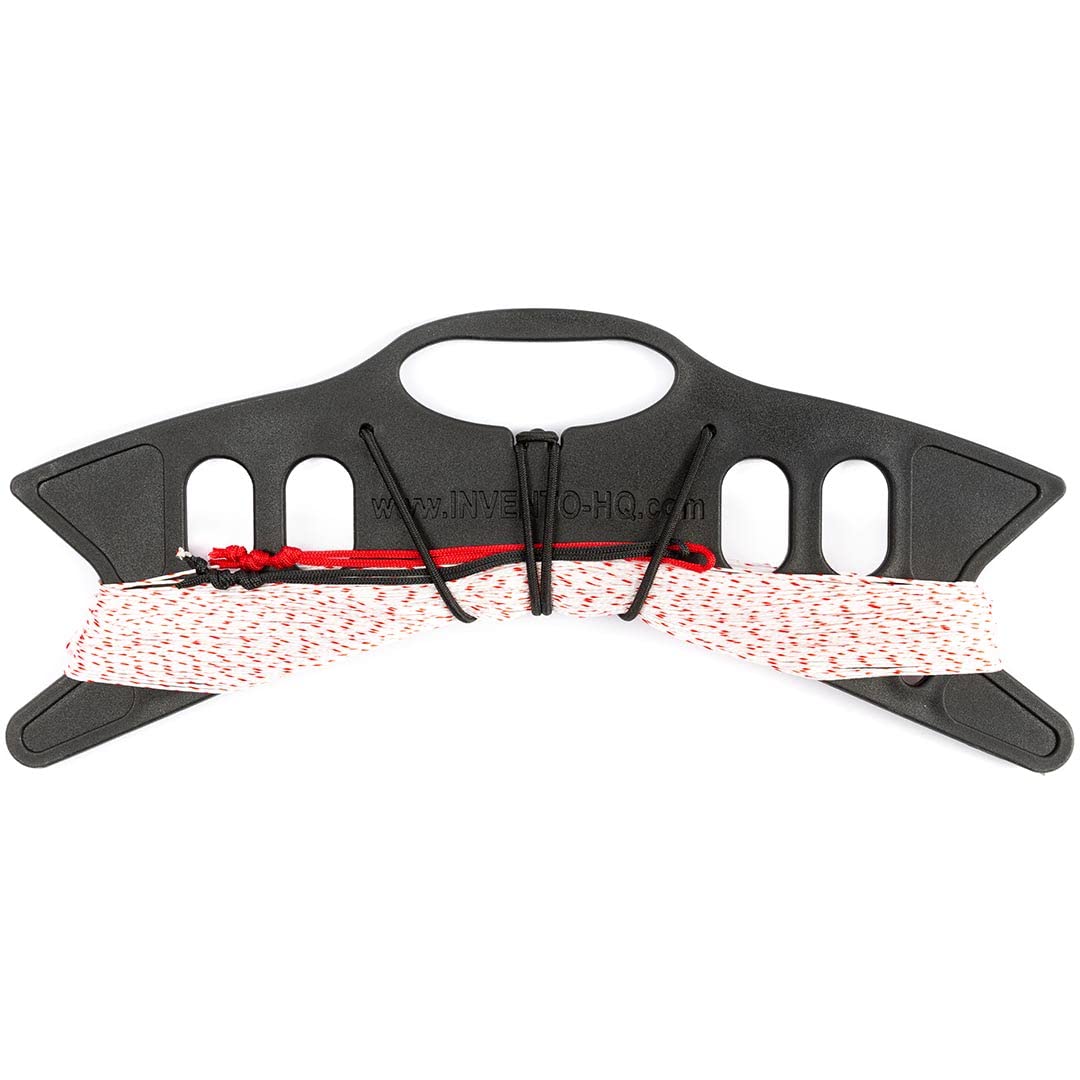 HQ Design ideale Leinen für Lenkdrachen Blendline Winderset Hi-tech Blendline auf Winder extrem dünne leichte und dehnungsarme Fasern Made in Germany div. Stärken und Längen (80kp (weiß/rot), 2X 30m)