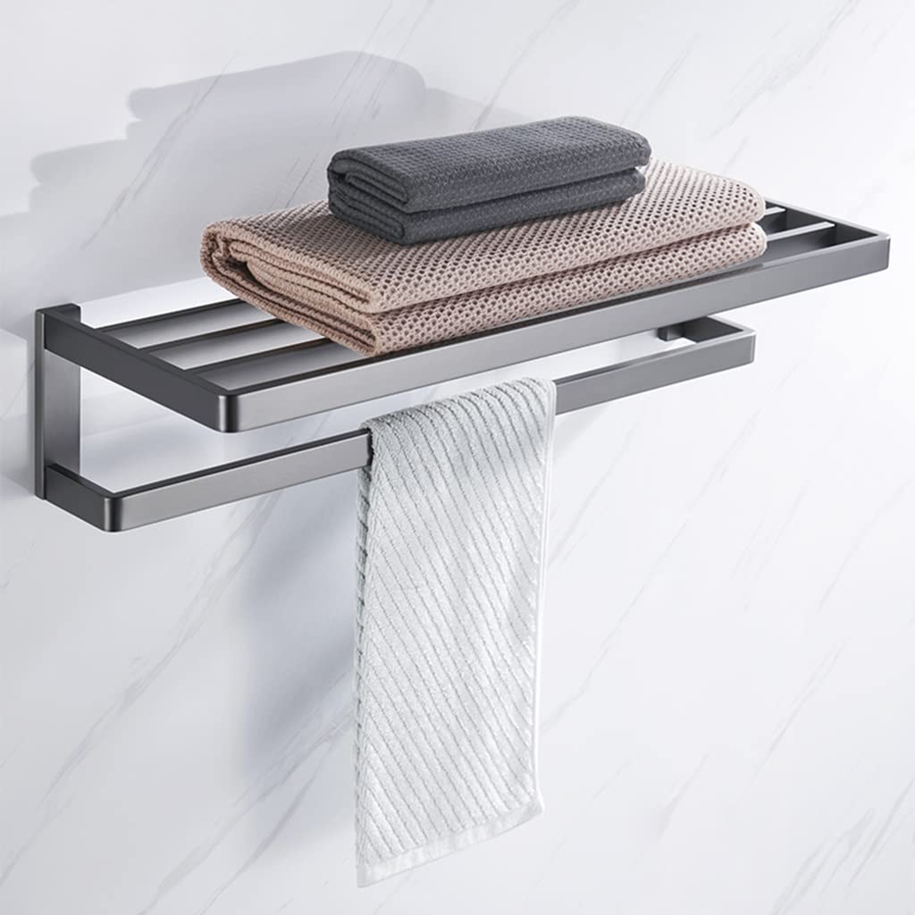 Support mural pour étagère de serviette de bain simple avec fixation stable