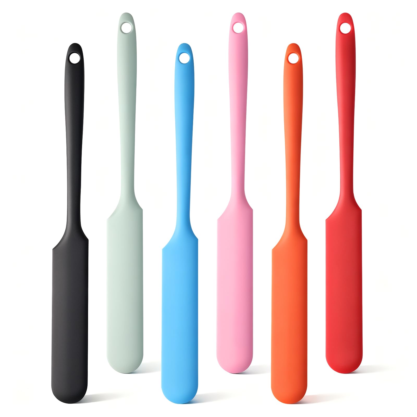 Luxeu Silicone Spatula Sticks, 6 Pcs 24.5cm Epoxy Resin Stirring Sticks, Reusable Silicone Mixing Rod for Mixing Resin, Paint, Liquid, Waxing, Facial Mask, DIY Crafts