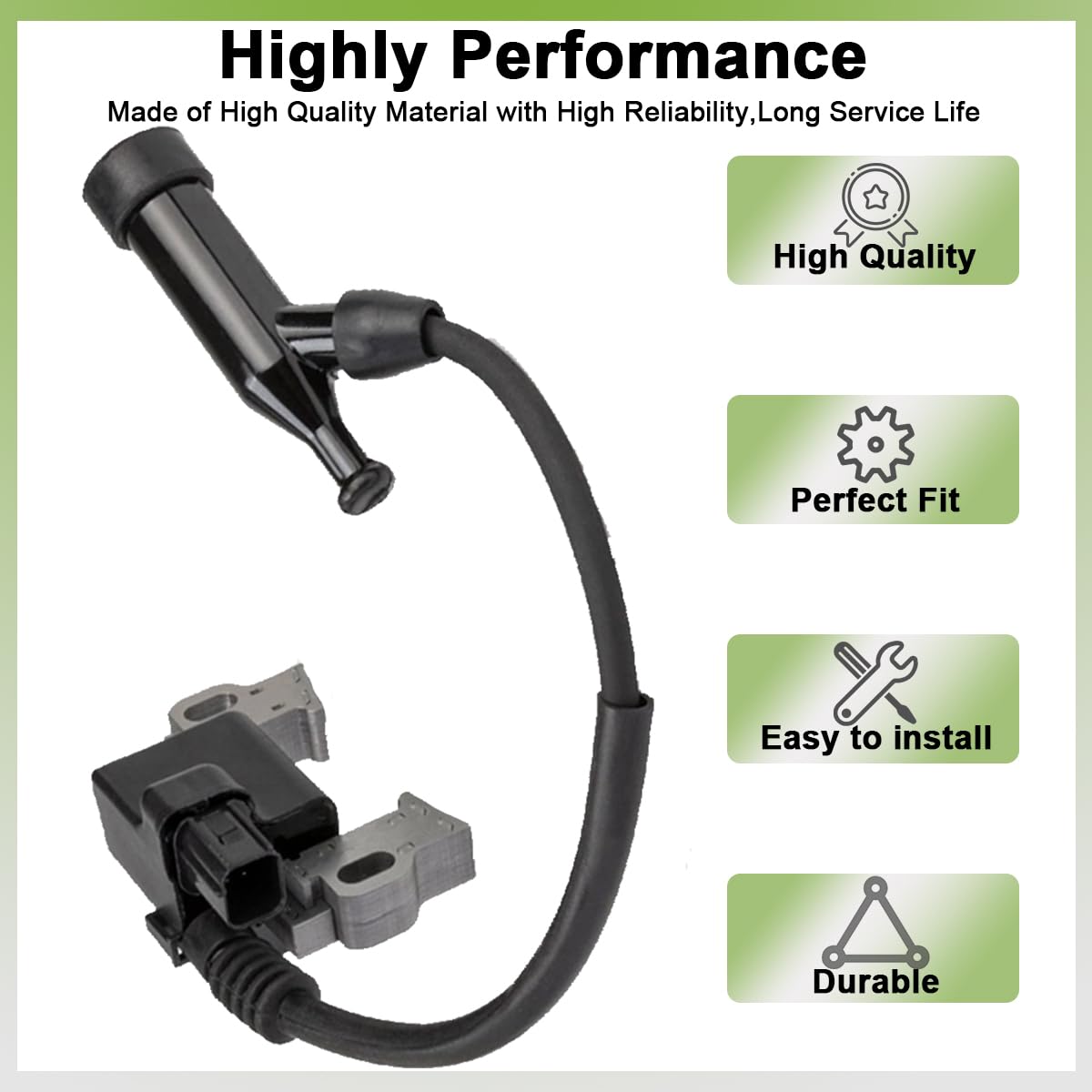 ZAMDOE 30500-Z5T-003 Modulo Bobina di accensione con connettore a 4 Poli per Honda GX340, GX390, GX240, GX270, EB5000, EB6500, EM5000, EM6500 Motori Sostituisce 30500-Z5R-003, 30500Z5T003, HZG-C00001