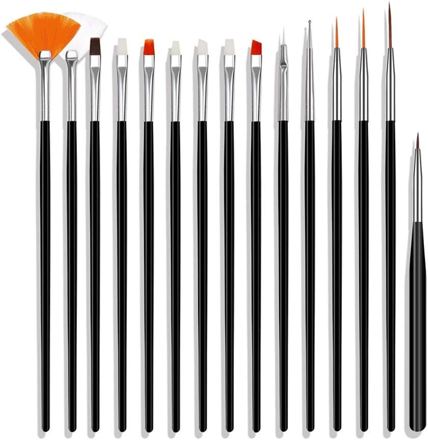 DIY Art Supplies Multi-Function Hook Line Pen for Nail Painting 2 Colors Brush Plastic Nylon Children Stationery