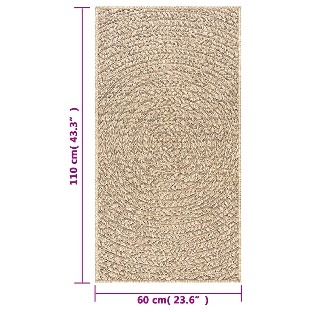 vidaXL Tappeto ZIZUR 60x110 cm Aspetto Iuta per Interni ed Esterni