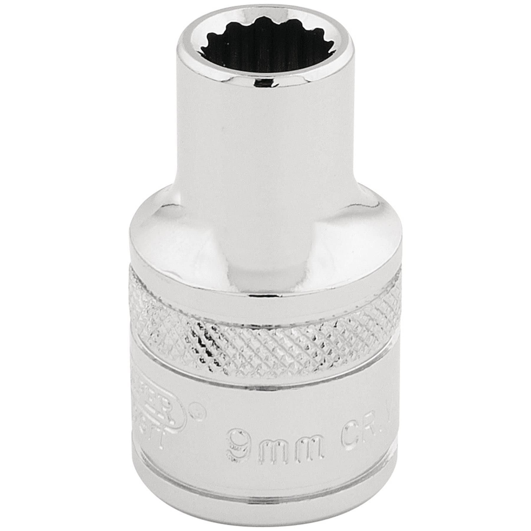 Draper 33089 1/2" Square Drive 12 Point Socket, 9mm Size , Blue — image 1