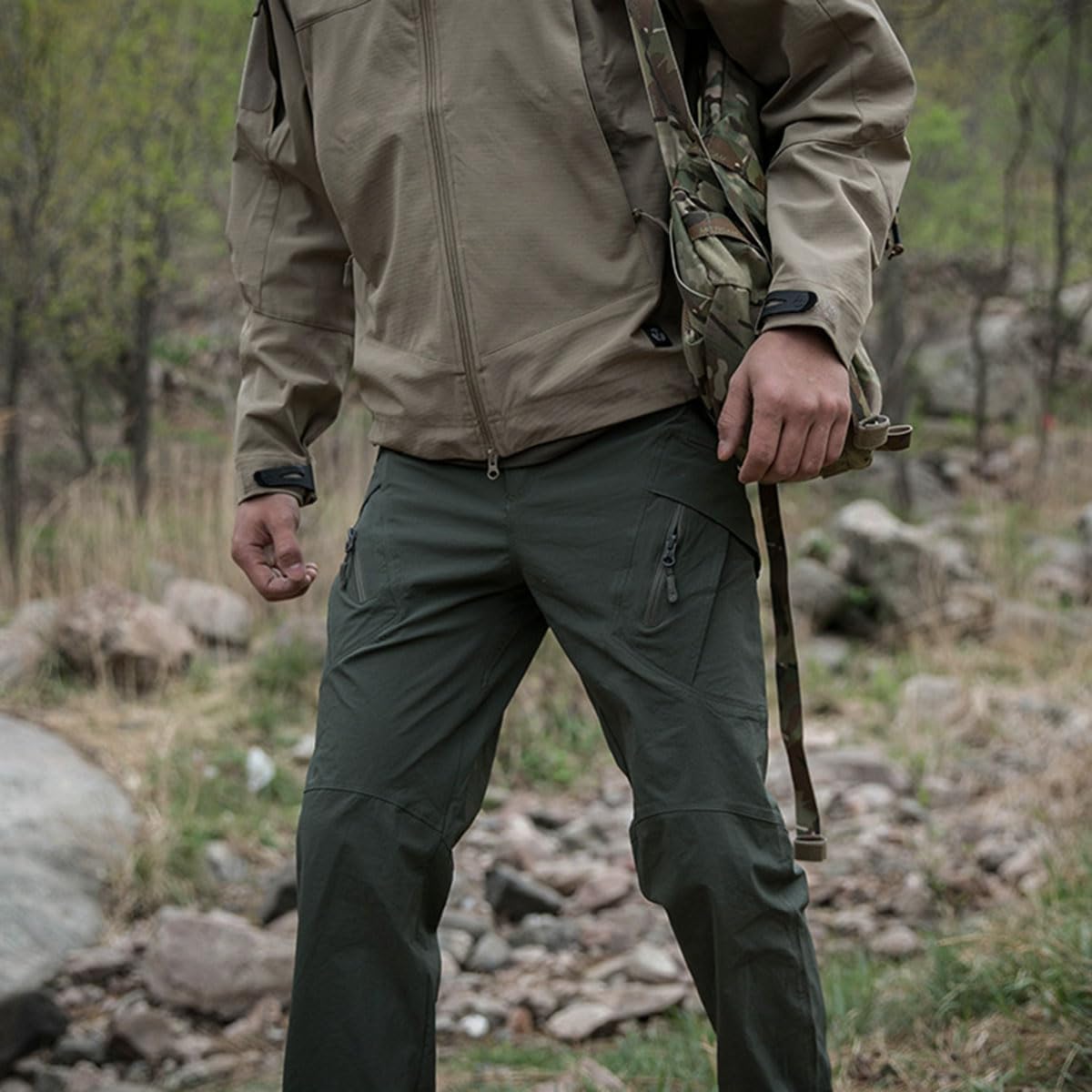 Pantaloni Da Trekking Uomo Elasticizzati, Impermeabili E Leggeri, Perfetti Per Pesca, Arrampicata E Lavoro