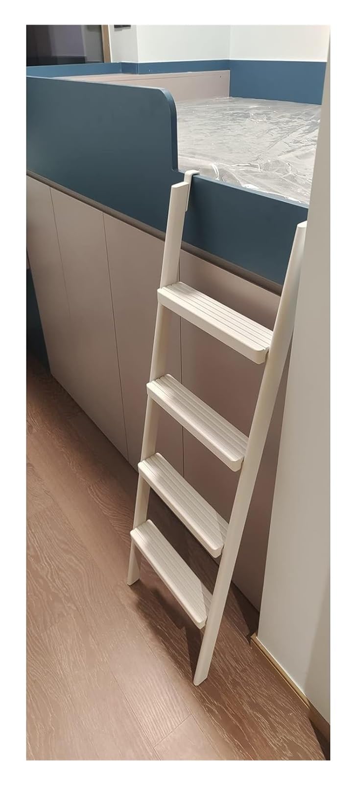 Scala di Emergenza per finestre da seminterrato, Scala a Castello, Scala a pioli Laterale per Letti Singoli per dormitori scolastici, per roulotte (Colore: Bianco, Dimensioni: 1,5