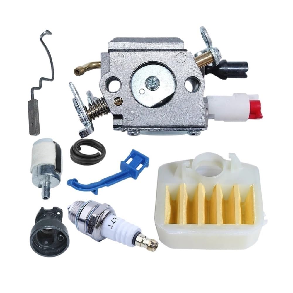Línea de filtro de aire y combustible del carburador, colector de admisión, compatible con motosierra 340, 345, 350 y 346XP (503869601 y 537024003)