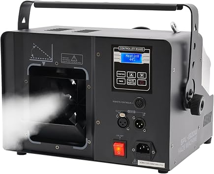 1500W Fog Machine, Portable Wireless Smoke Machine with Remote Control, Smoke Haze Machine with LCD Display & DMX512, Professional Stage Fog Maker with 2L Tank for Party Wedding Halloween