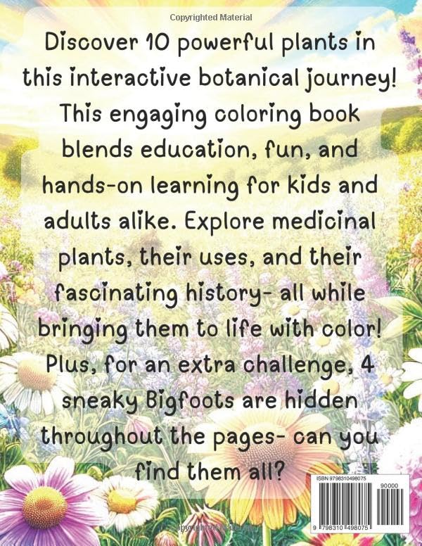 The Little Herbalist: A Guide to Learning 10 Healing Plants: A Fun and Educational Coloring Book on Medicinal Plants for Kids and Adults - Image 2