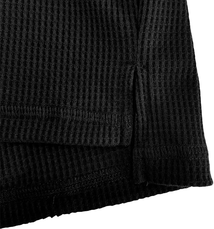 Men's Waffle Long Sleeve T Shirts Casual Crewneck Shirts Thermal Workout Slim Fit Pullover Tee Shirts - Image 6