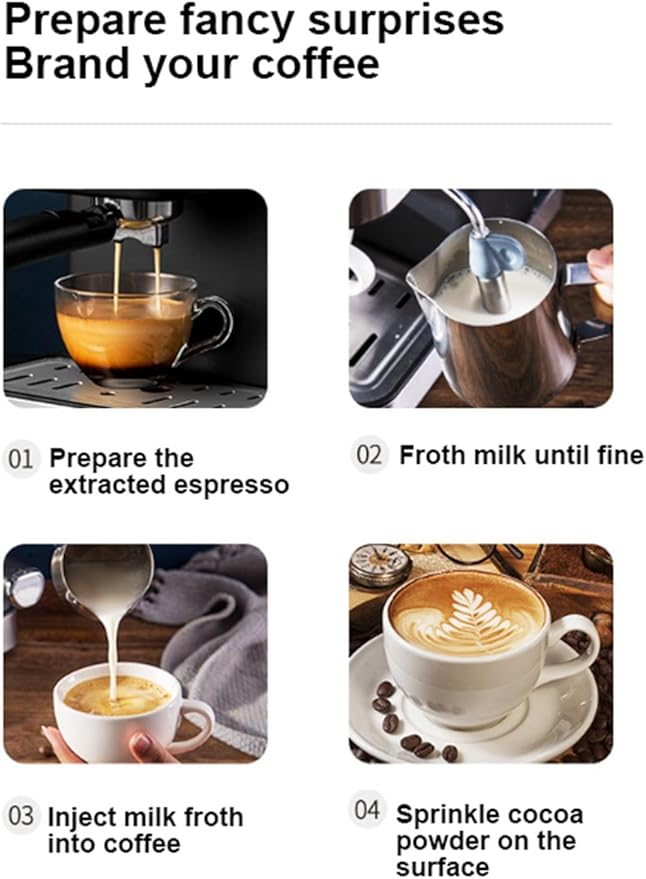 Máquina de Espresso Automática, 1.6L, 20 Bar y Espumador de Leche miniatura 8