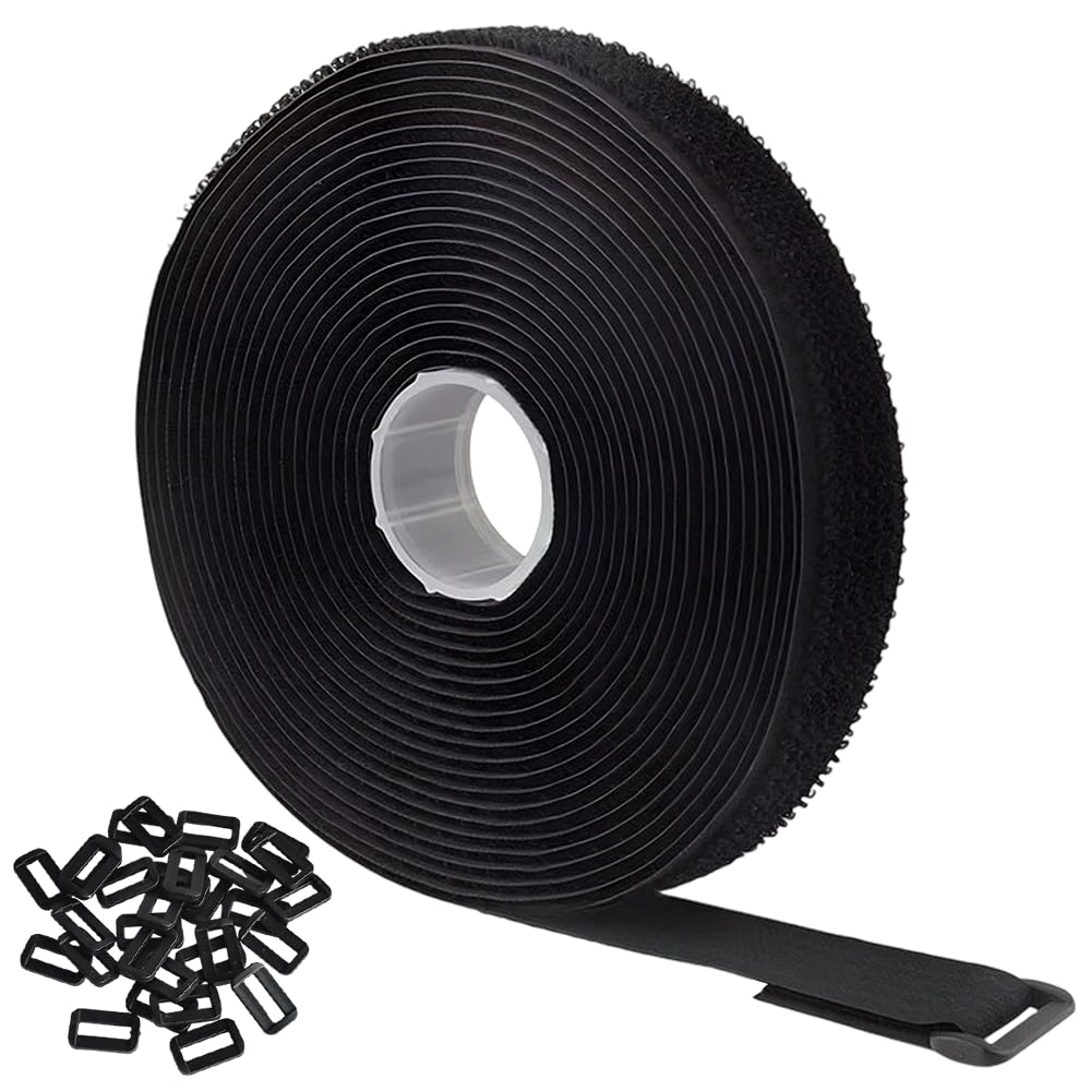 Ram Online Black Ram® 5M Heavy Duty Reusable Cable Straps With Buckles Wire Cord Cable Tidy Straps Cable Ties