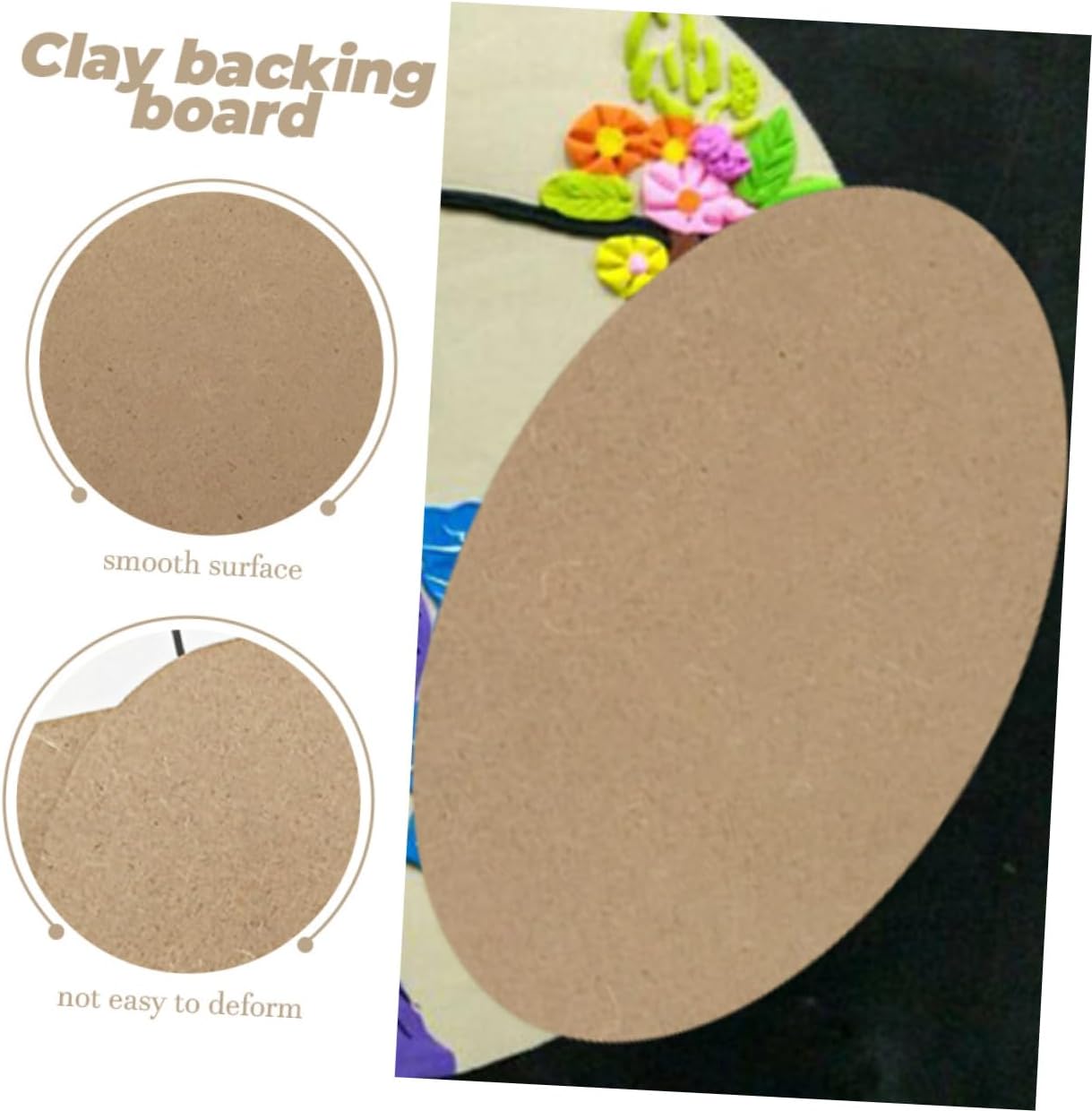 10pcs Natural Wood Clay Making Board for DIY Crafts Lightweight Pottery Backing Plate for Sculpting and Painting Projects