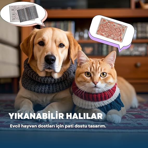 Antrasit Gri Efektli Modern Kaymaz Taban Salon Halısı Dijital Baskı