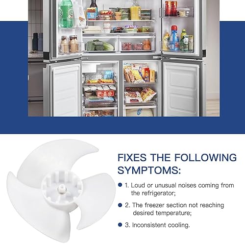 Miniatura 4 de Cuchilla de ventilador de evaporador de refrigerador WR60X10205 mejorada, pieza de repuesto para refrigeradores GE/Hotpoint