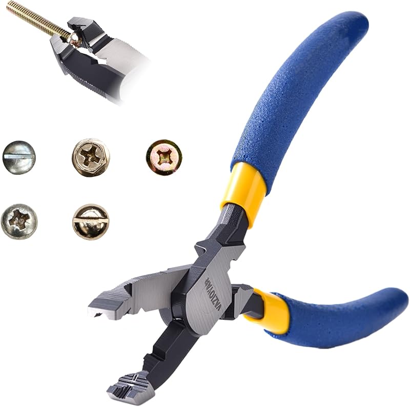 Alicates extractores de tornillos multifunción, herramienta de extracción de tornillos antideslizante, extractos de tornillos pelados, rotos y oxidados, alicates para apretar, aflojar y agarrar tuercas y pernos, alicates de alambre