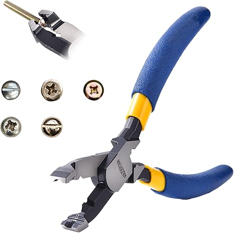Multi-Function Screw Extractor Pliers, Non-Slip Screw Removal Tool, Extracts Stripped, Broken, Rusted Screws, Screw Pliers for Tightening, Loosening and Gripping Nuts and Bolts，Wire pliers
