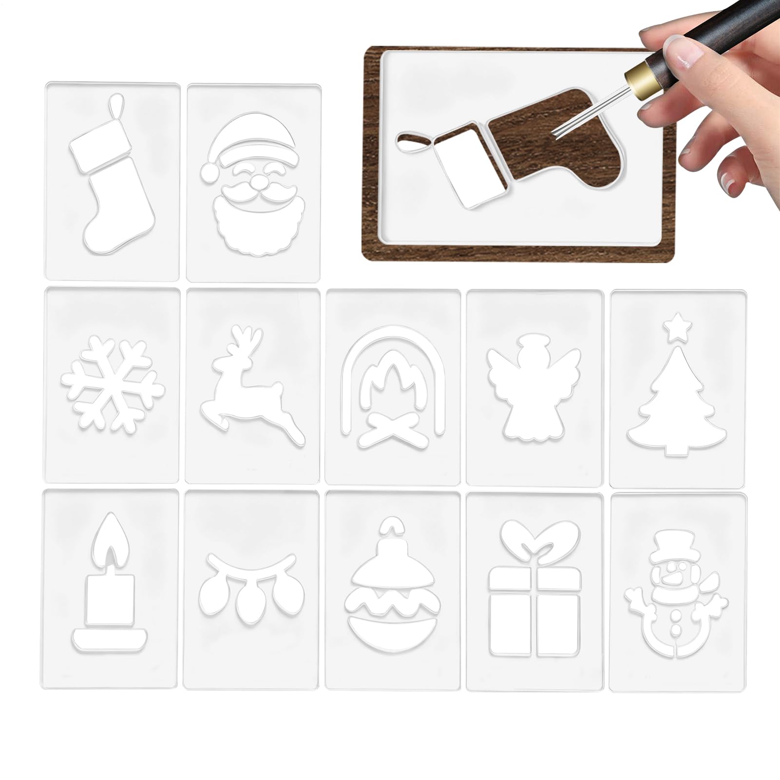 Modèles de découpe pour défonceuse de Noël et pochoirs de menuiserie pour loisirs créatifs