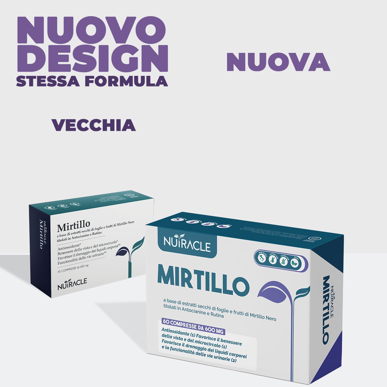 Nutracle Mirtillo nero 60 compresse da 600mg | Integratore Microcircolo Gambe, Capillari, Vene Occhi e Vista | Drenante per Circolazione Titolato in Antocianine e Rutina (60 compresse (1 Confezione))