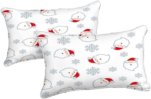 Miniatura 3 de Herside Juego de funda de edredón de Navidad de Papá Noel, tamaño Queen, diseño de copos de nieve, Papá Noel, decoración de Navidad, temática de