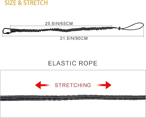Miniatura 4 de Paquete de 3 cordones retráctiles para herramientas, correa de seguridad para herramientas de protección contra caídas con mosquetón de bloqueo de