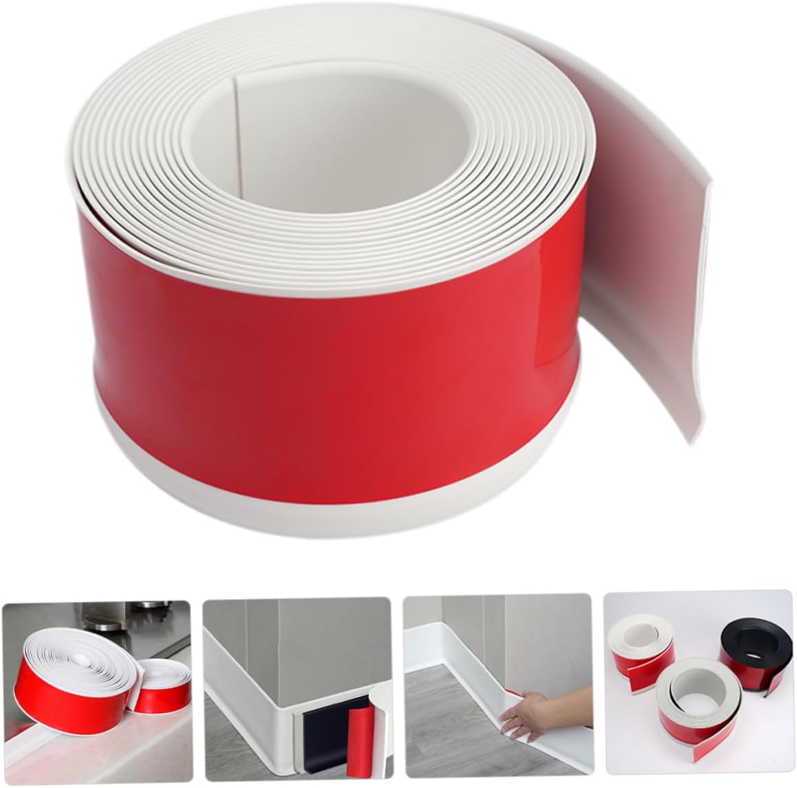 Mipcase PVC Self-Adhesive Wall Corner Molding Trim Flexible Peel and Stick Trim for Tile and Wall Edges for Home Decor 1 Roll