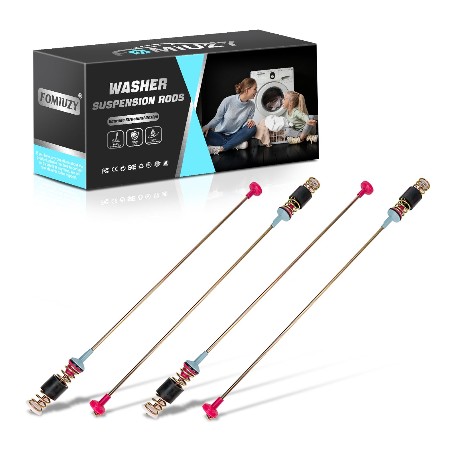 Washer Machine Suspension Rods DC97-16350U DC97-16350T Fit For Samsung Vrt WA50R5200AW/US WA50R5400AV/US WA45T3200AW/A4 WA45N3050AW/A4 WA50R5400AW/US WA45H7200AW/A2 WA45T3400AW DC97-05280W