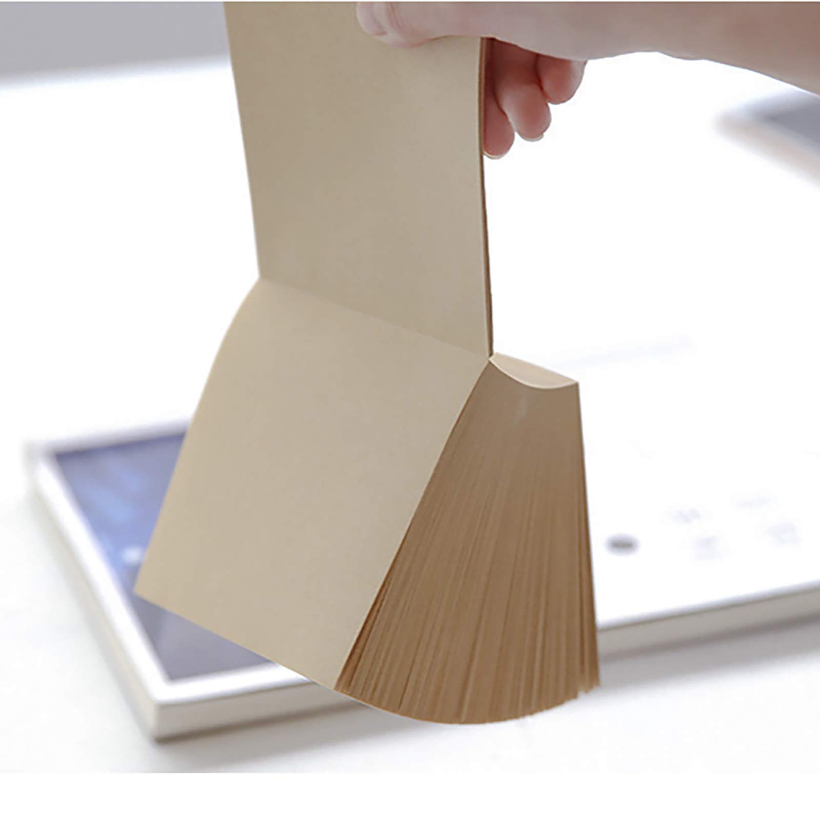 VANRA Note Cube 4 x 10,2 cm (non appiccicosa) Ricarica Cubo memo (senza supporto) Pagine strappate (non allentate) Grattini vuoti, 400 fogli / cubo (Kraft Brown)