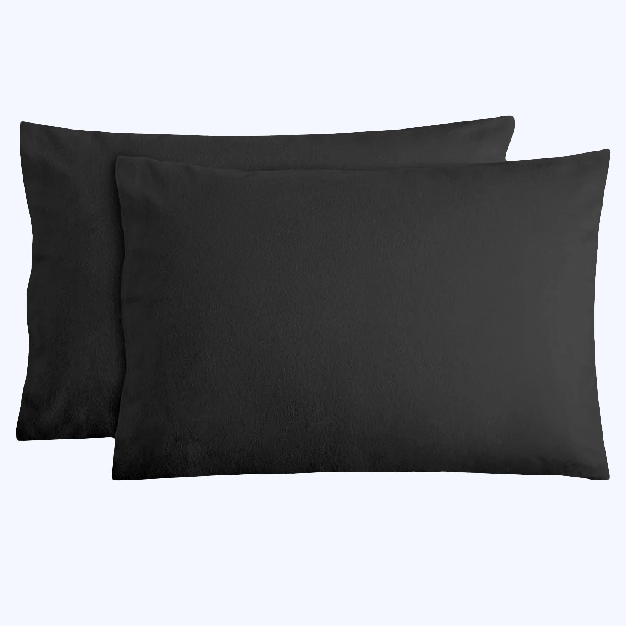 Cotton Comfort Bedding 100% Brushed Cotton Flannelette Pillowcase Pair, Soft Warm Winter Pillow Covers