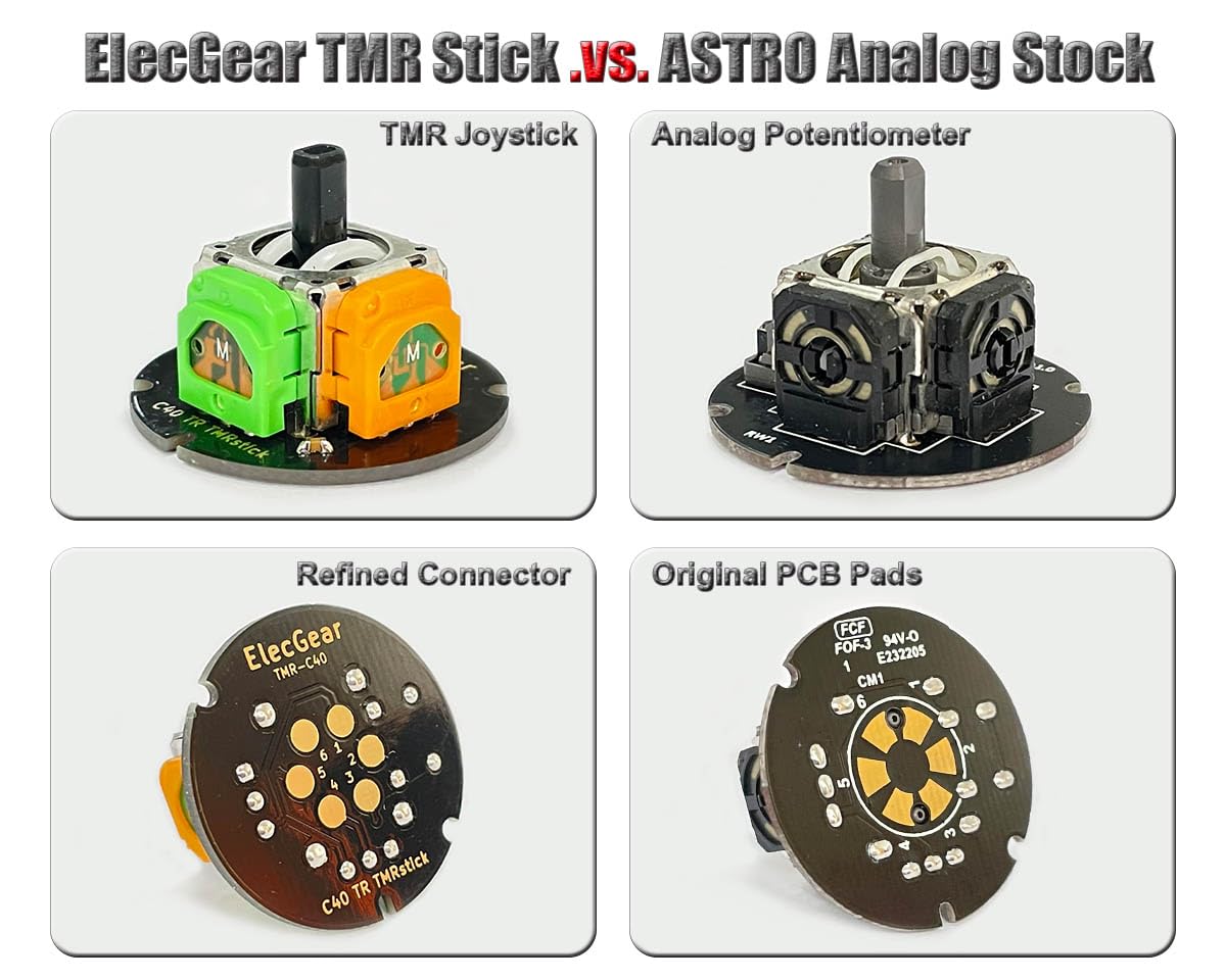 Amazon.co.jp: ElecGear 2個TMR ジョイスティック交換用のASTRO C40 TR