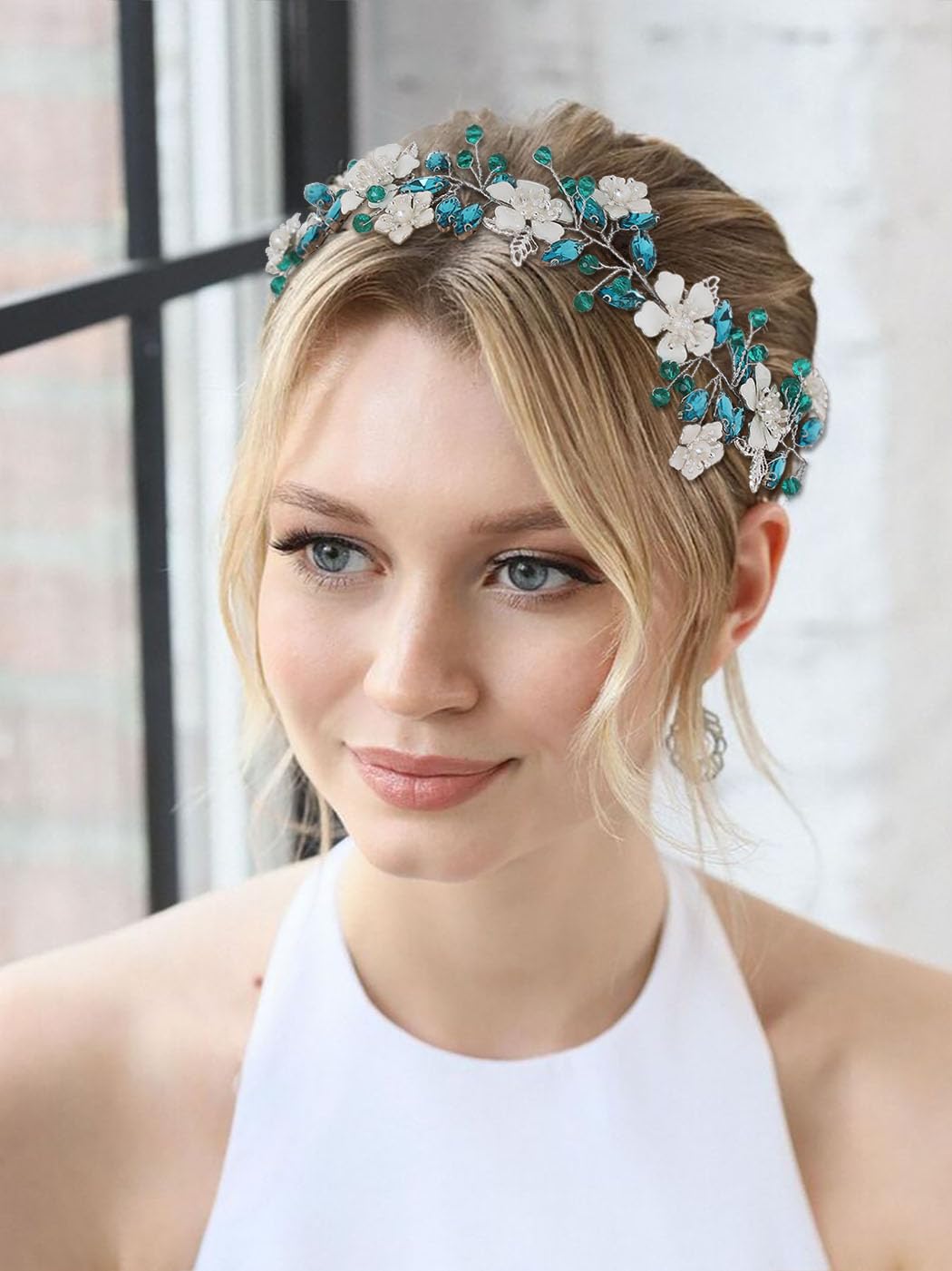 Cerchietto Sposa Con Cristalli Blu E Farfalla - IYOU: Accessorio Elegante Per Matrimonio E Serate