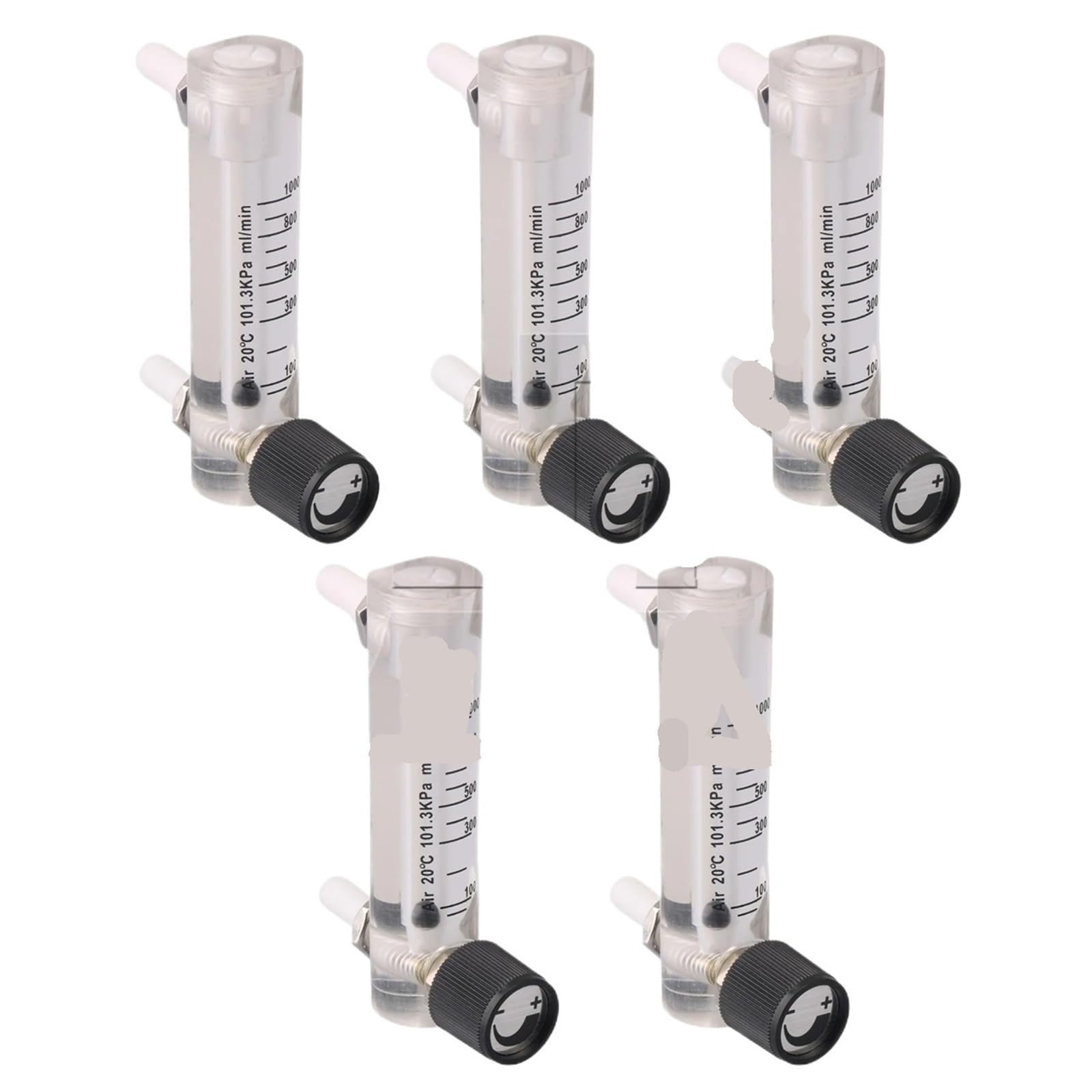 Przepływomierz gazu z zaworem sterującym LZM-6, 5 sztuk, 100-1000 ml/min