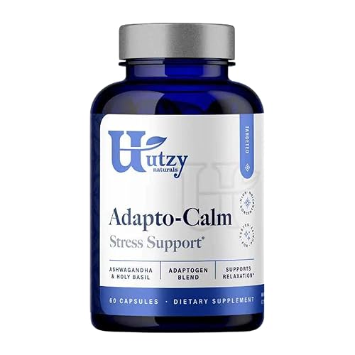 Utzy Naturals Adapto-Calm | Stress Support Formula | with Ashwagandha,