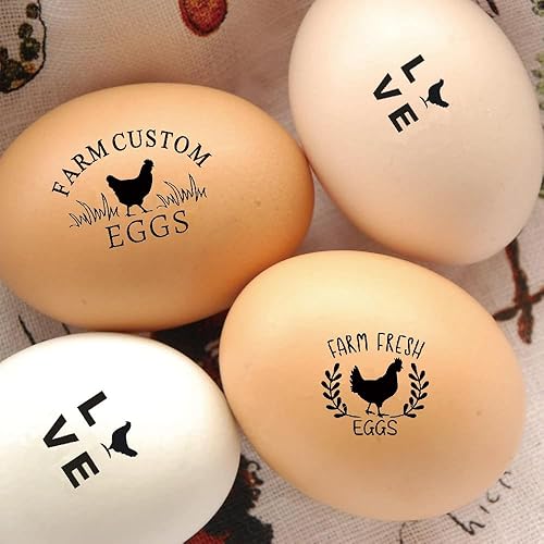Miniatura 5 de Custom Duck Egg Stamps for Fresh Eggs with Ink Quick-Drying Personalized Egg Carton Stamps 0.650.81inch (Metal-0.6inch)