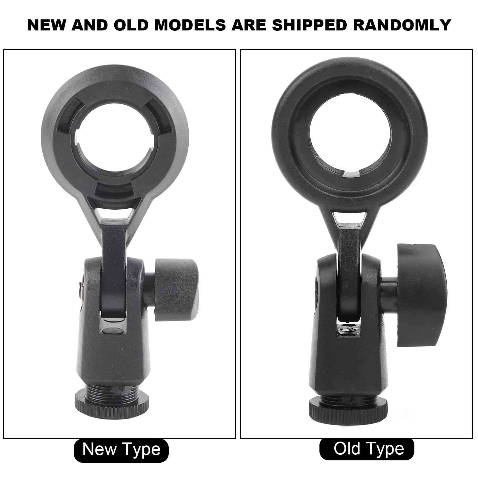 Clip Universel pour Microphone Support de Microphone Réglable à 180 Degrés Support Anti-vibration pour Microphones Filetés de 22mm Accessoire pour Microphone Noir