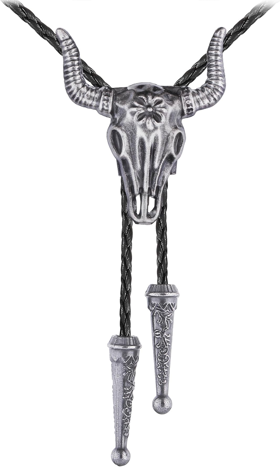 GelConnie Native American Bolo Tie Rodeo Cowboy Leather Necktie Western Necklace Costume Accessories for Men,Women