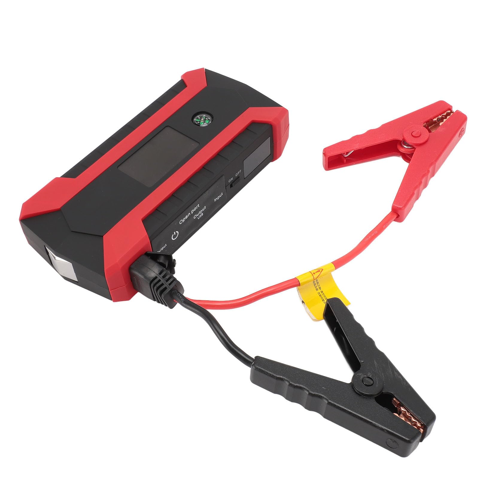 Urządzenie do Uruchamiania Awaryjnego Samochodu, Urządzenie do Uruchamiania Awaryjnego na Baterie Litowe 3 Tryby Latarka 12 V Szybkie ładowanie Port USB3.0 na Zewnątrz (Wtyczka